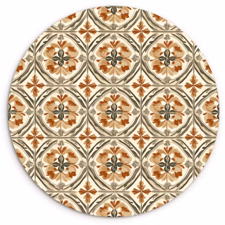 Muurcirkel - Elegant - Antiek - Kleurrijk — 1