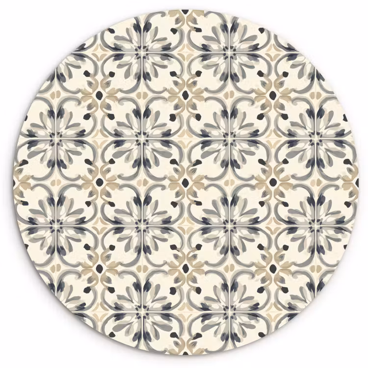 Muurcirkel - Floraal - Patroon - Kleurrijk — 1