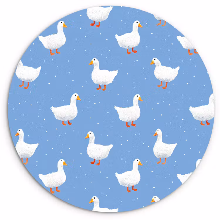 Muurcirkel - Ganzen - Elegant - Blauw — 1