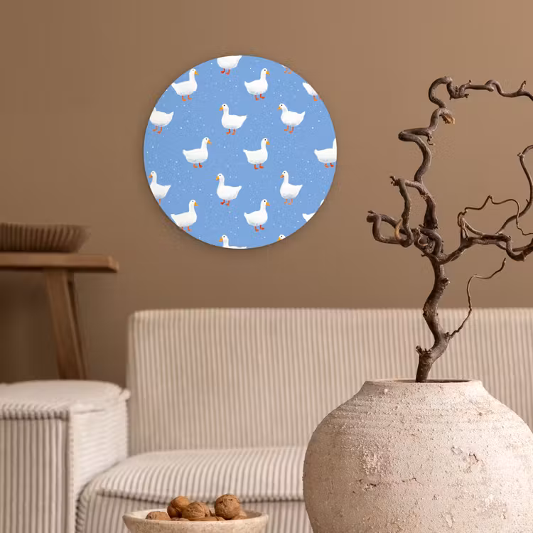 Muurcirkel - Ganzen - Elegant - Blauw — 2