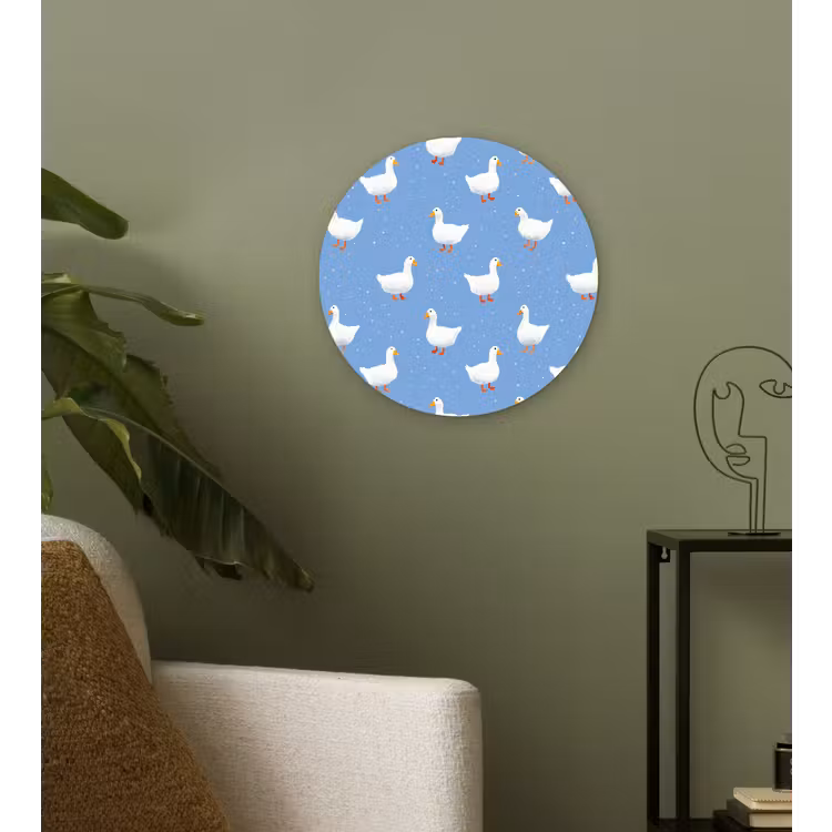 Muurcirkel - Ganzen - Elegant - Blauw — 3