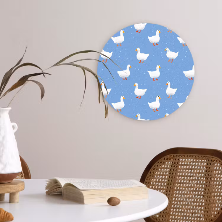Muurcirkel - Ganzen - Elegant - Blauw — 4