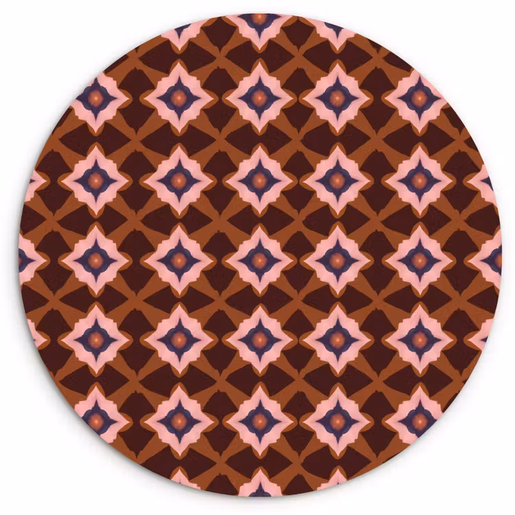 Muurcirkel - Geometrisch - Sierlijk - Bruin — 1