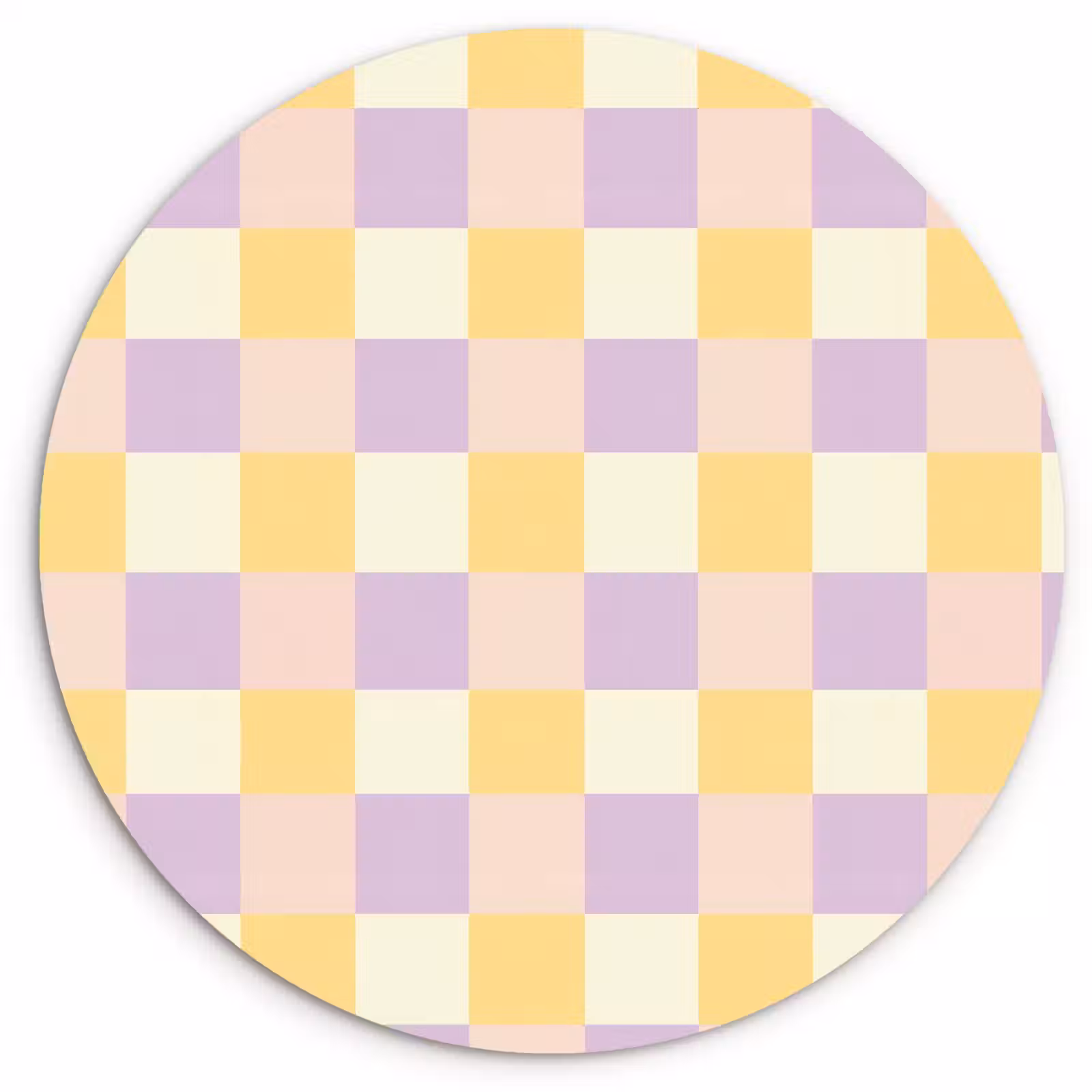 Muurcirkel - Blokjes - Lila - Geel — 1