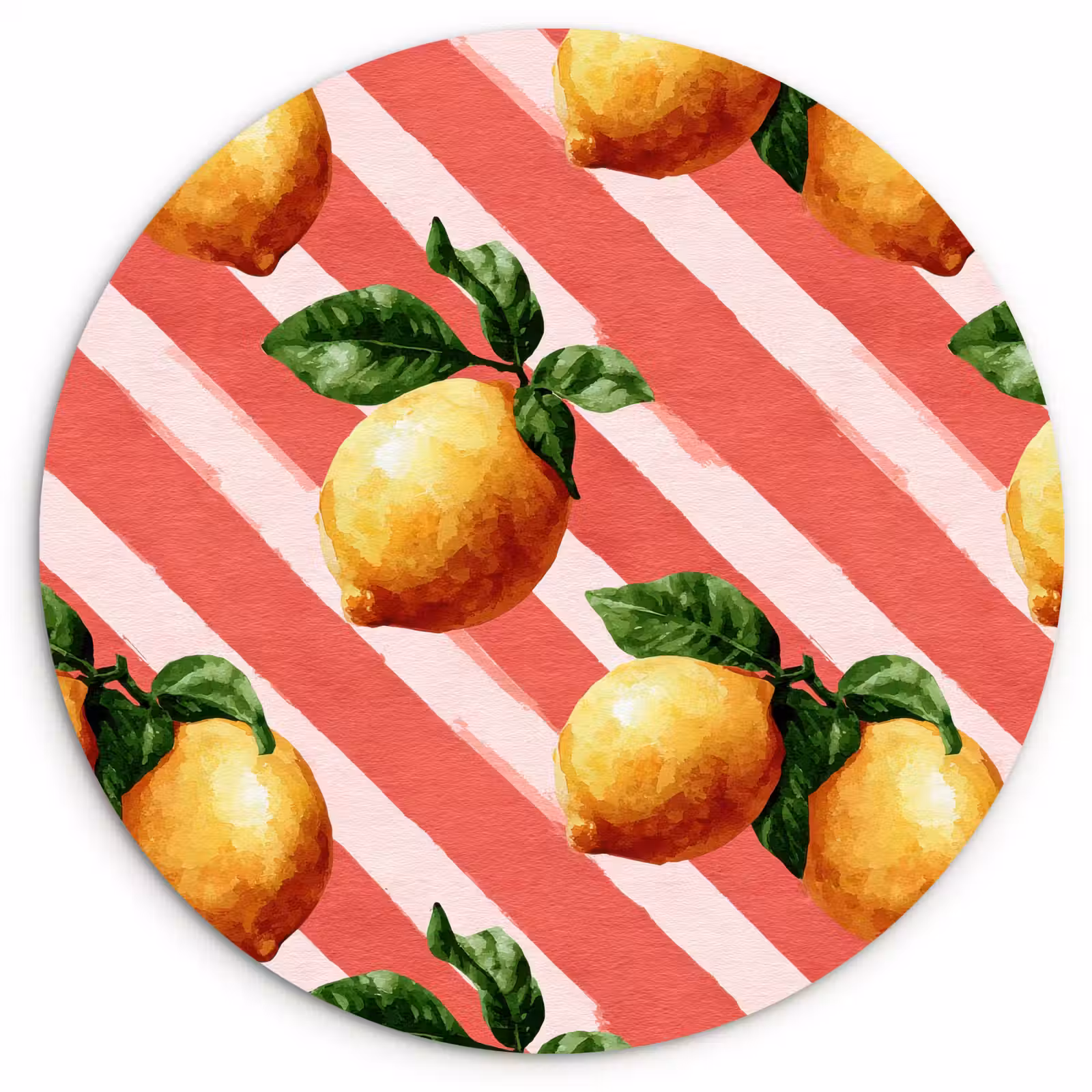 Muurcirkel - Citroen - Geïllustreerd - Oranje — 1