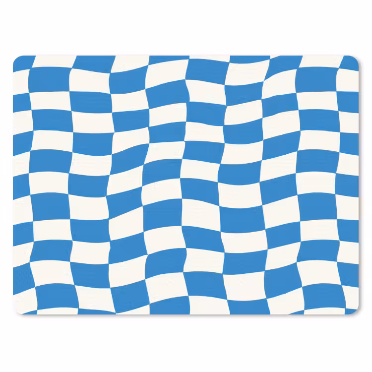 Muismat - Golvend - Patroon - Blauw — 1