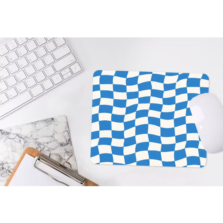 Muismat - Golvend - Patroon - Blauw — 2