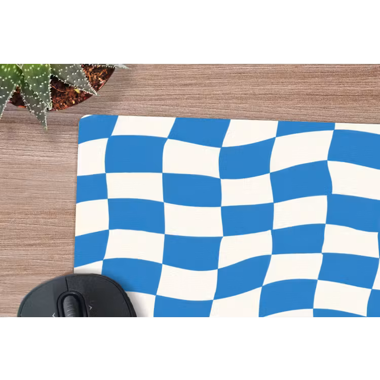 Muismat - Golvend - Patroon - Blauw — 4