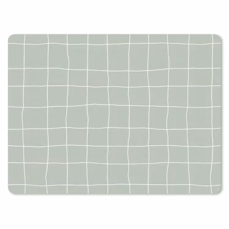 Muismat - Ruitpatroon - Golvend - Groen — 1