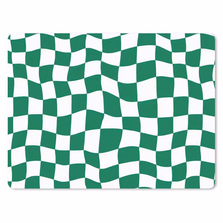 Muismat - Schaakbord - Golvend - Groen — 1