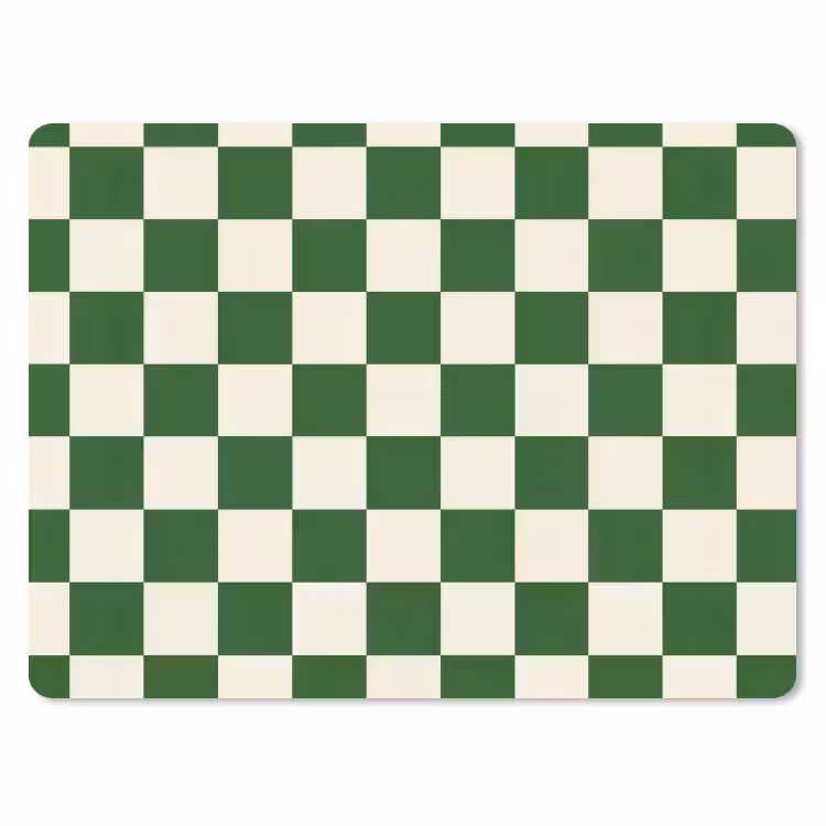 Muismat - Schaakbord - Patroon - Groen — 1