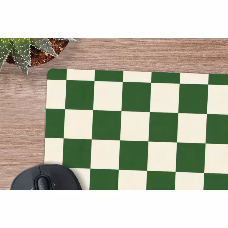 Muismat - Schaakbord - Patroon - Groen — 4
