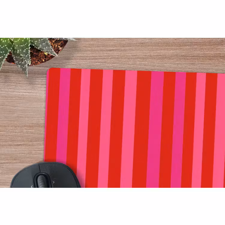 Muismat - Verticaal - Strepen - Roze — 4