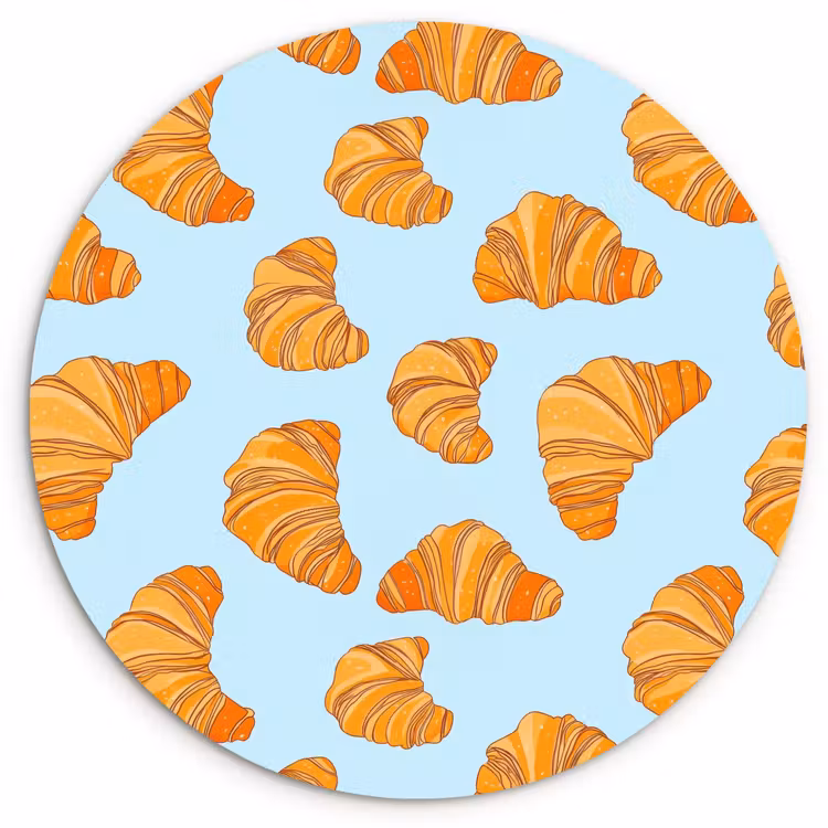 Muurcirkel - Croissant - Speels - Blauw — 1