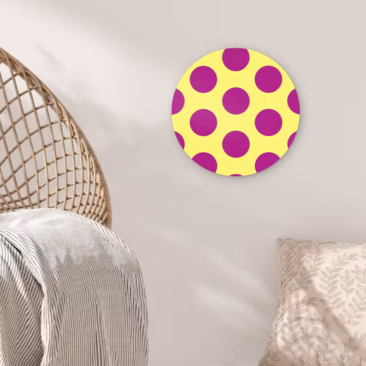 Muurcirkel - Dots - Klassiek - Geel — 5