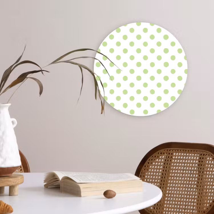 Muurcirkel - Dots - Klassiek - Groen — 4