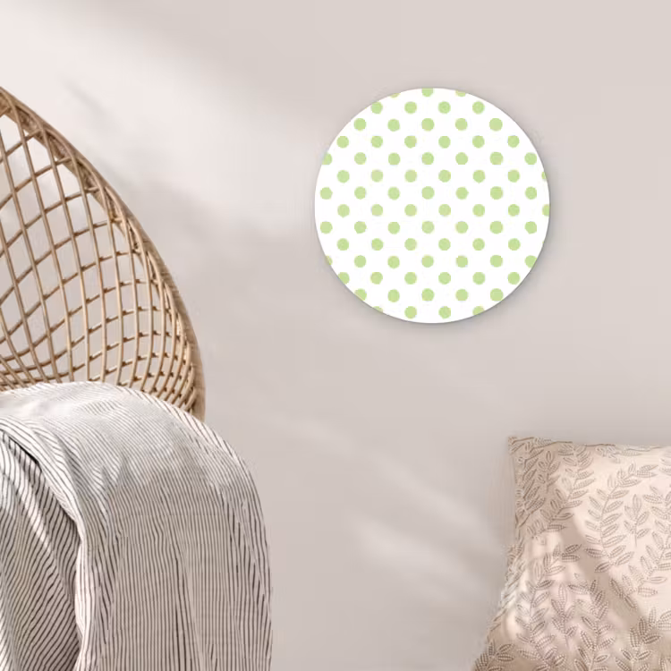 Muurcirkel - Dots - Klassiek - Groen — 5