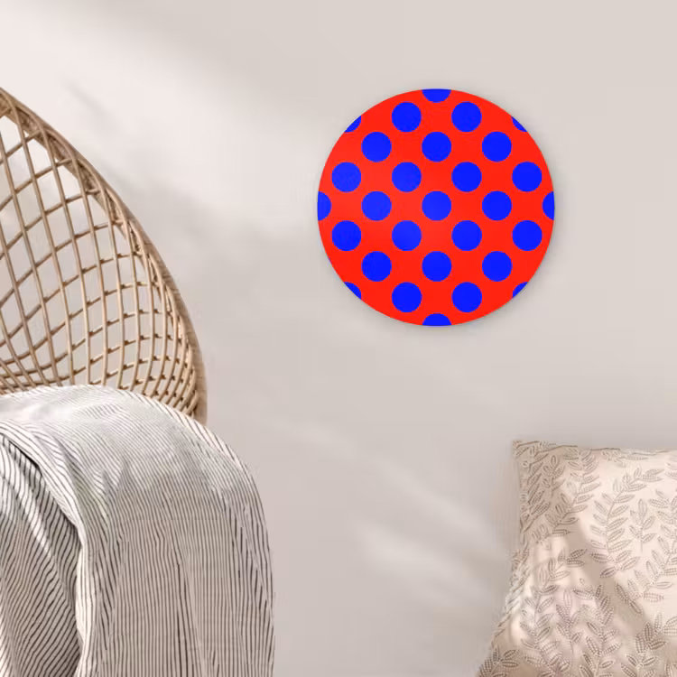 Muurcirkel - Dots - Klassiek - Rood — 5