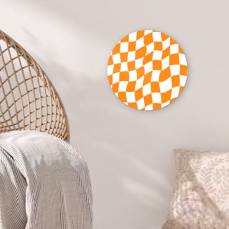 Muurcirkel - Golvend - Patroon - Oranje — 5