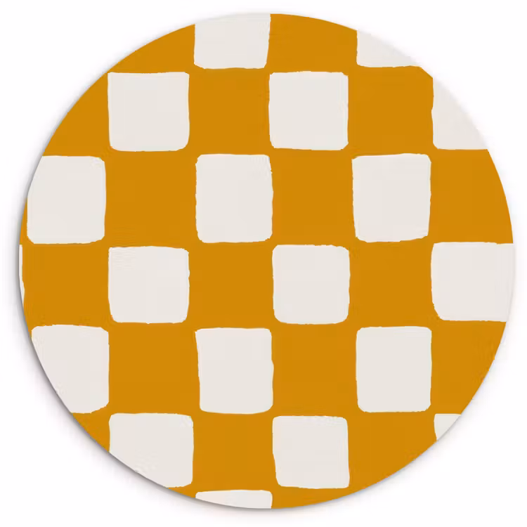 Muurcirkel - Grafisch - Patroon - Oker — 1