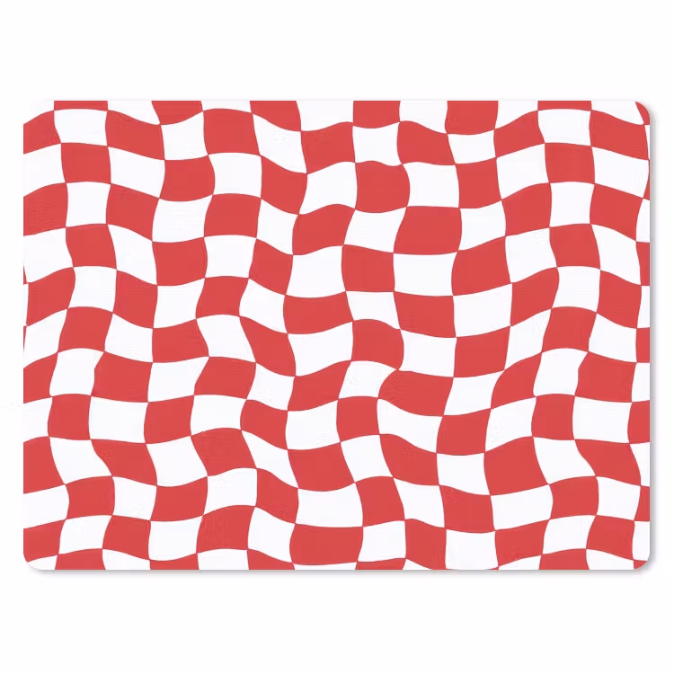 Muismat - Golvend - Patroon - Rood — 1