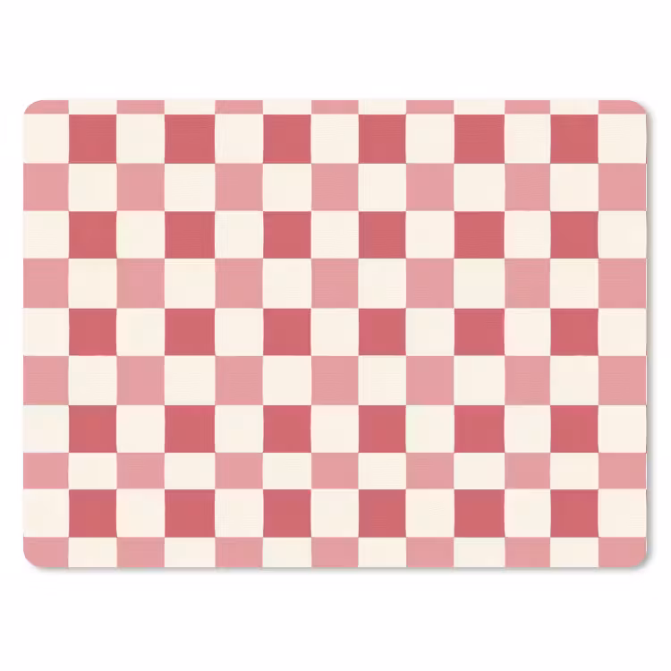 Muismat - Patroon - Schaak - Roze — 1