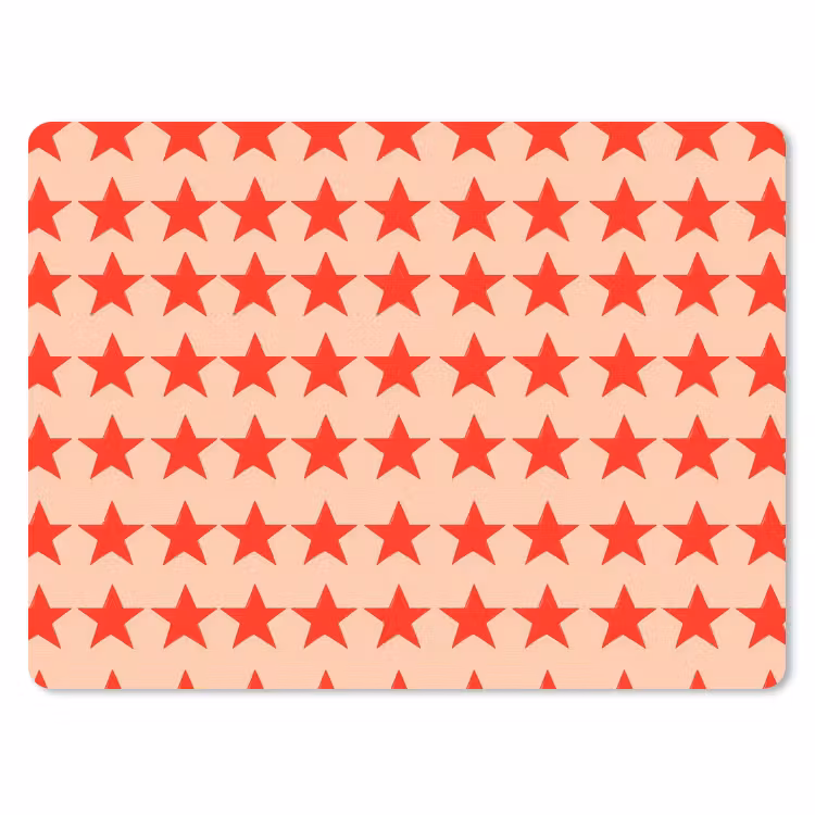 Muismat - Patroon - Sterren - Rood — 1