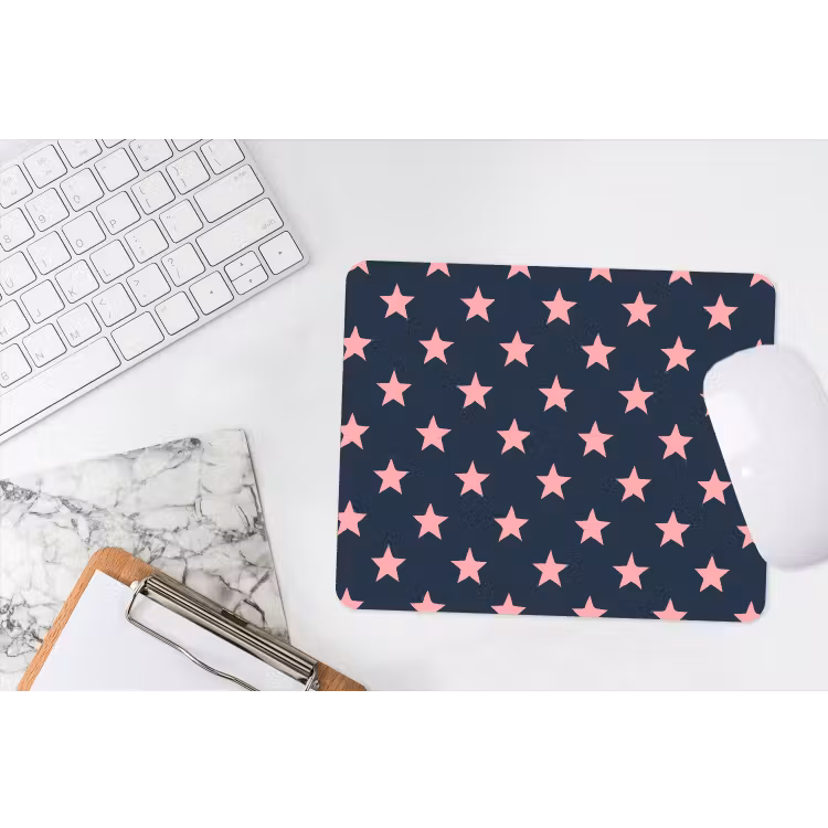 Muismat - Patroon - Sterren - Roze — 2