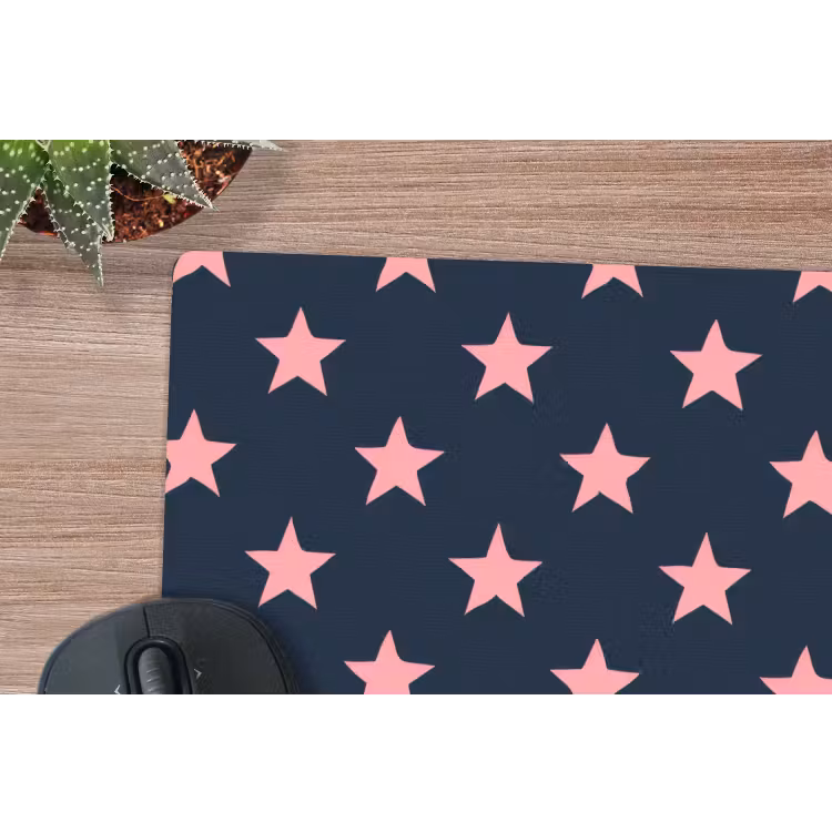 Muismat - Patroon - Sterren - Roze — 4
