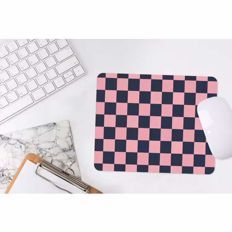 Muismat - Traditioneel - Patroon - Blauw - Roze — 2