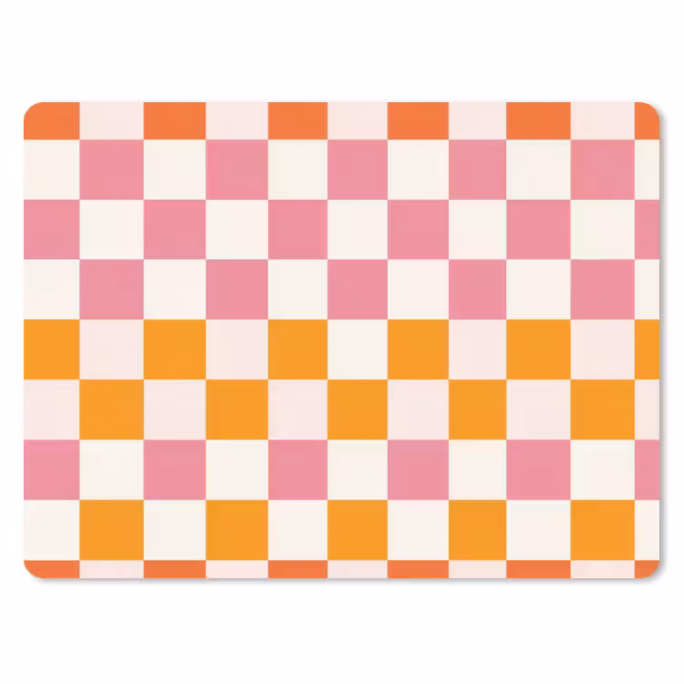 Muismat - Vierkant - Patroon - Oranje — 1