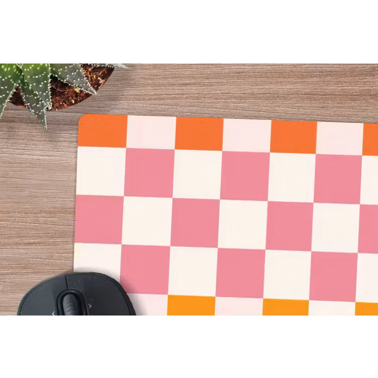 Muismat - Vierkant - Patroon - Oranje — 4