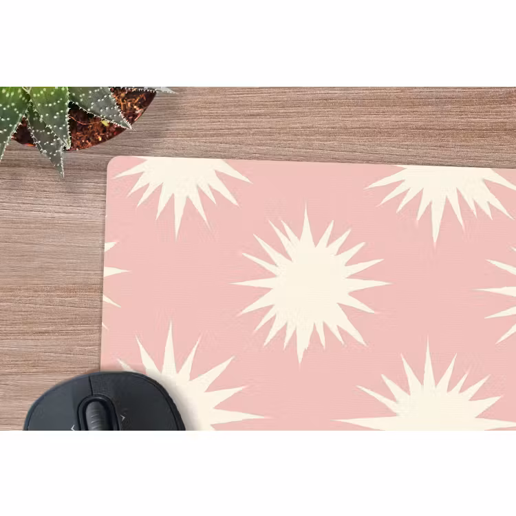 Muismat - Zonnen - Patroon - Roze — 4