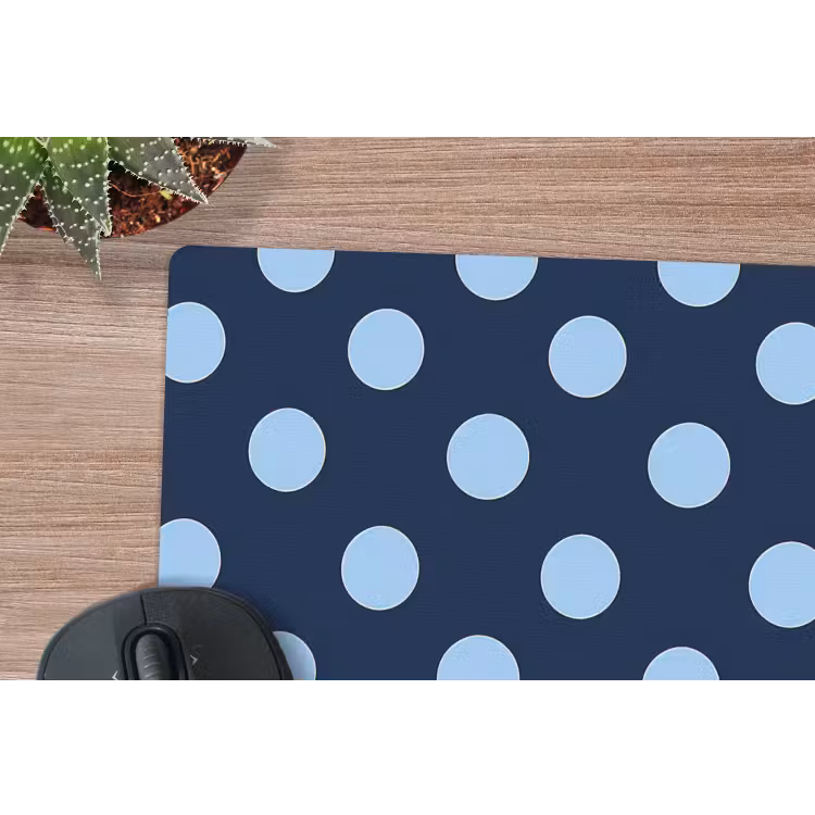 Muismat - Klassiek - Dots - Blauw — 4