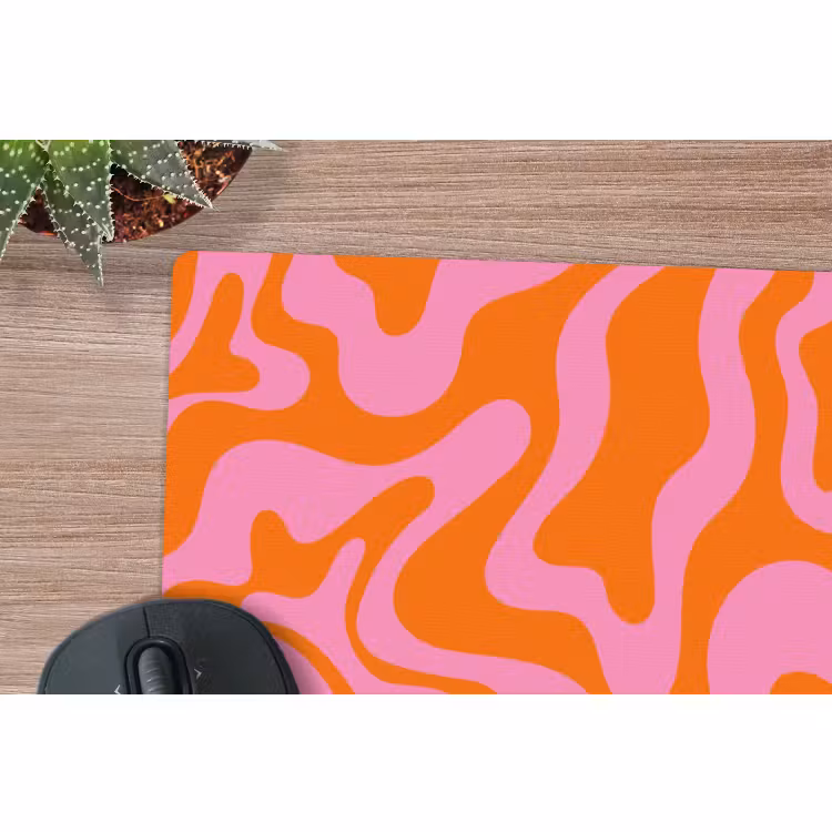 Muismat - Patroon - Roze - Oranje - Abstract - Modern — 4