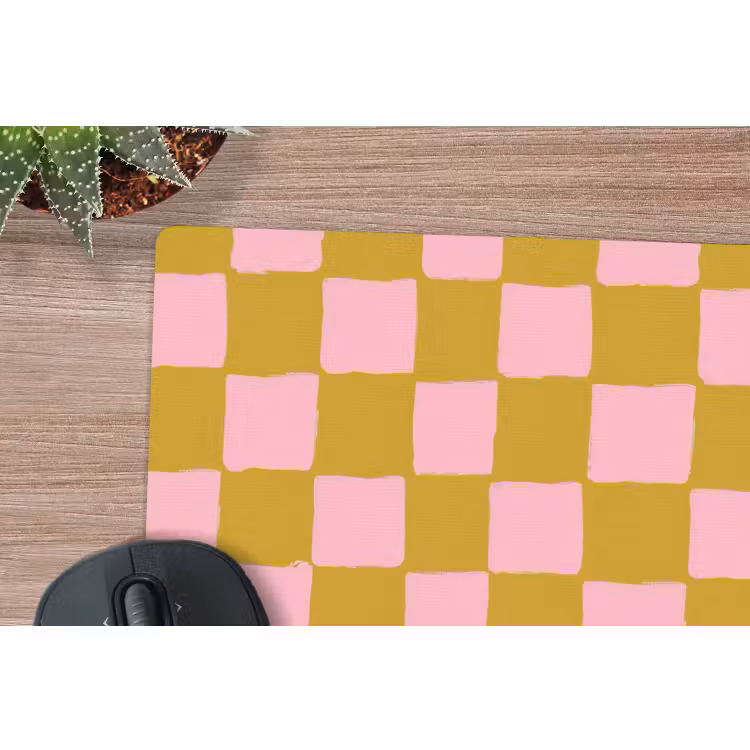 Muismat - Patroon - Vierkant - Roze — 4