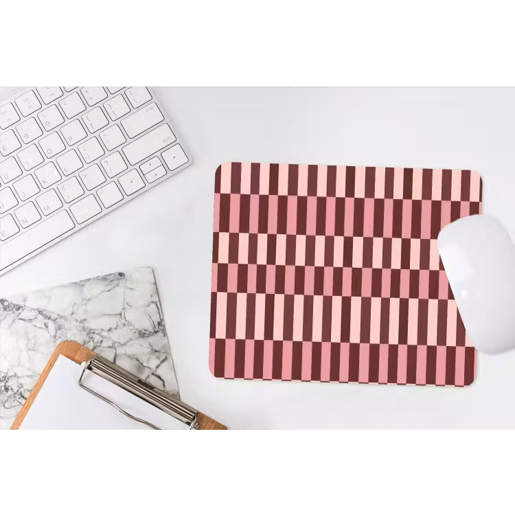 Muismat - Roze - Rood - Blokjes — 2