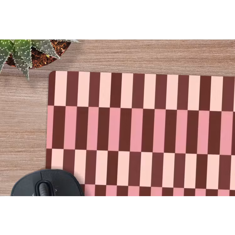 Muismat - Roze - Rood - Blokjes — 4