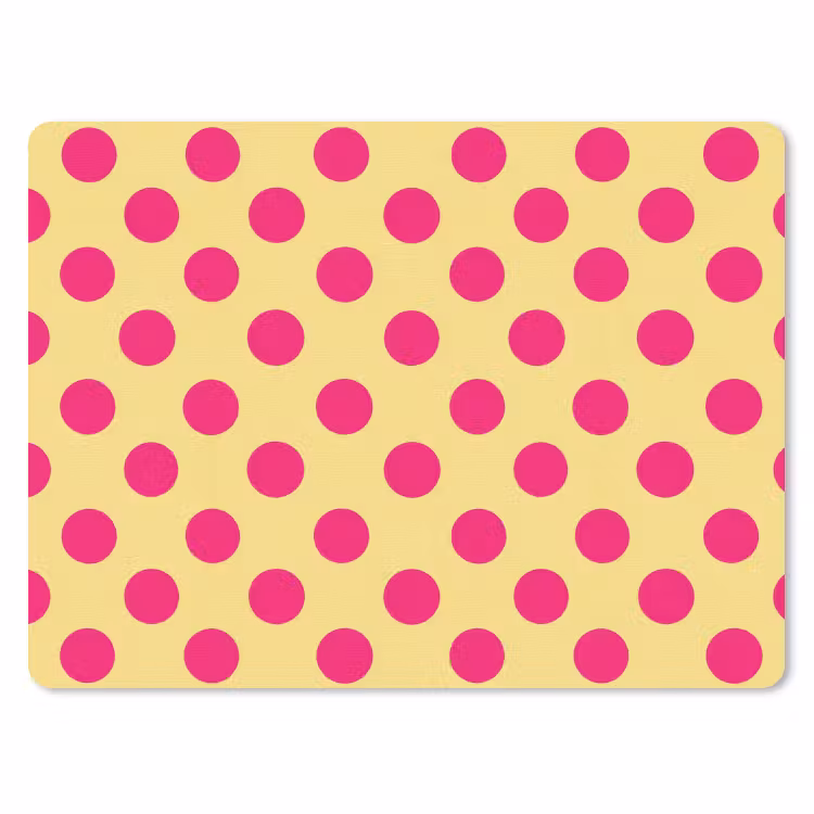 Muismat - Roze - Stippen - Geel — 1
