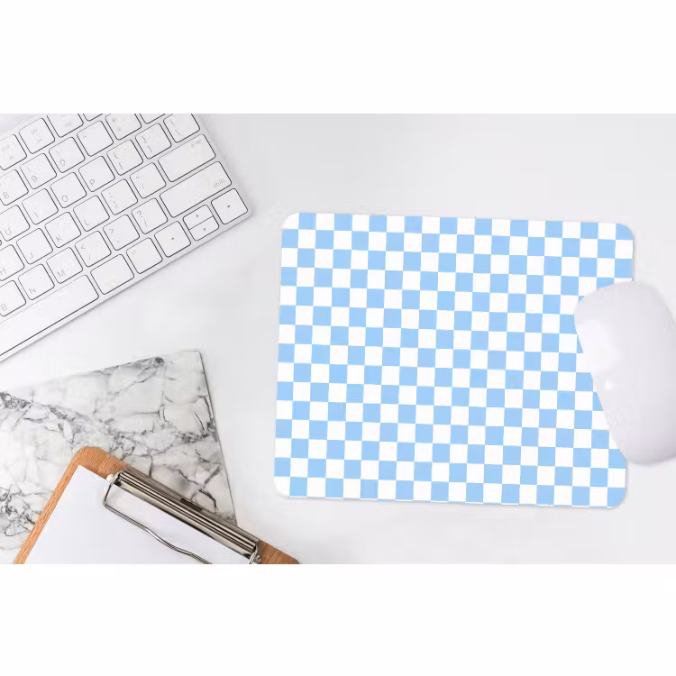 Muismat - Schaakbord - Klassiek - Blauw — 2