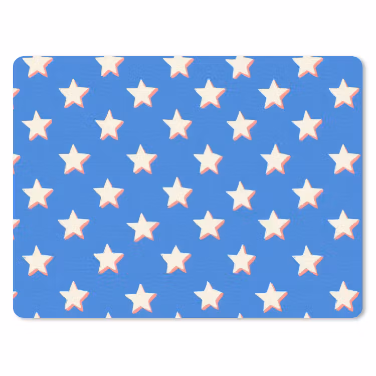 Muismat - Sterren - Patroon - Blauw — 1