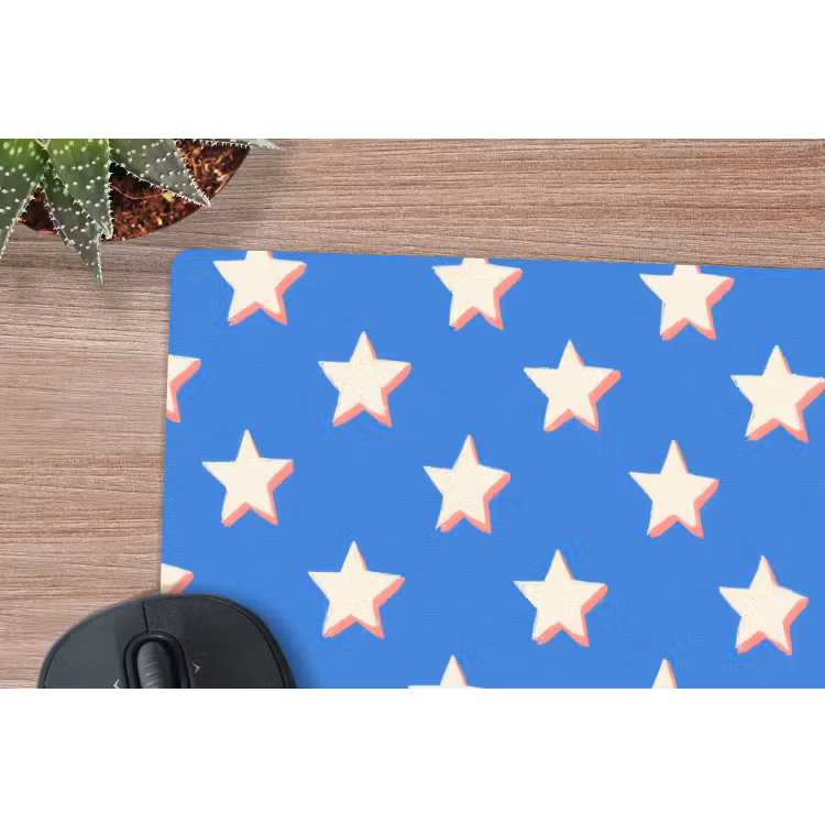 Muismat - Sterren - Patroon - Blauw — 4