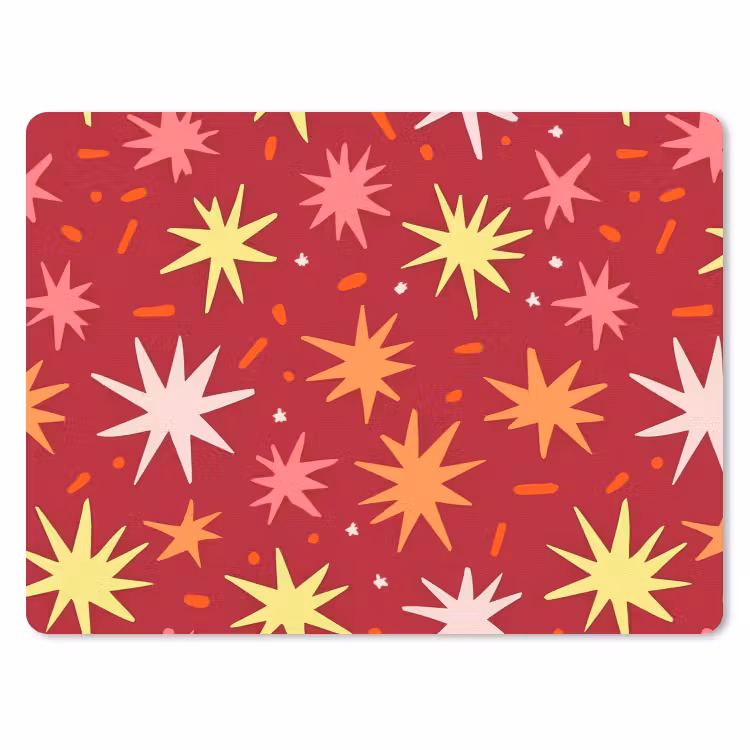 Muismat - Sterren - Speels - Rood — 1