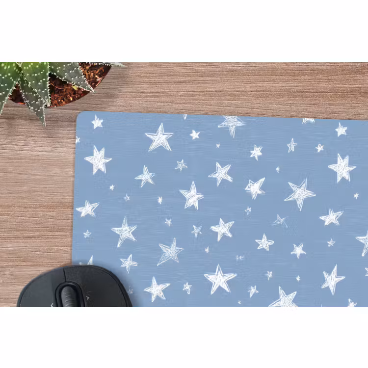 Muismat - Sterretjes - Patroon - Blauw — 4