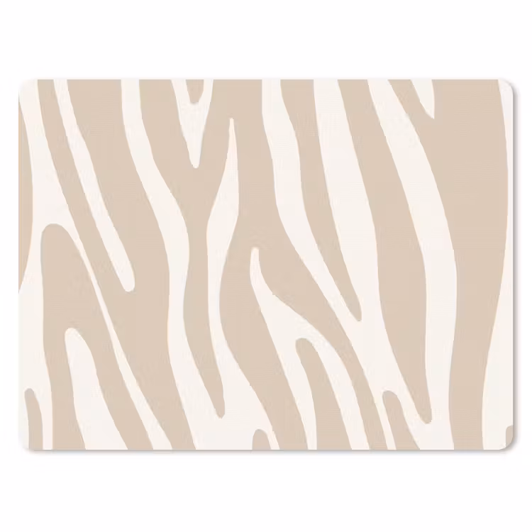 Muismat - Zebraprint - Beige - Wit - Dierenprint — 1