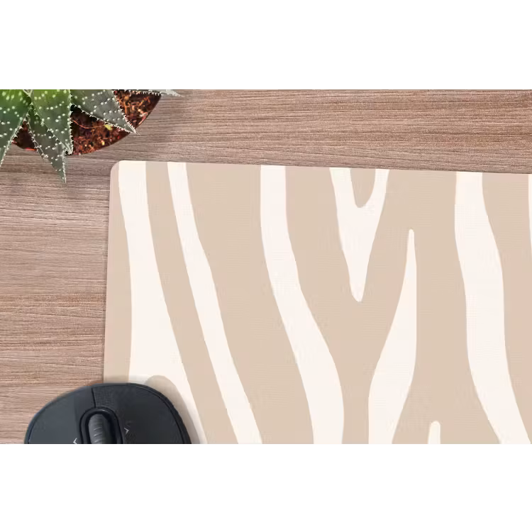 Muismat - Zebraprint - Beige - Wit - Dierenprint — 4