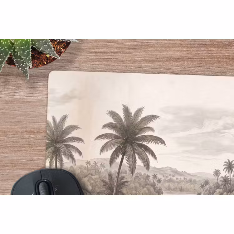 Muismat - Landschap - Rivier - Boot - Tropisch - Vintage — 4