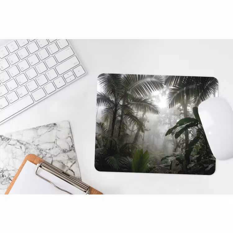 Muismat - Natuur - Jungle - Mist - Groen - Bladeren — 2