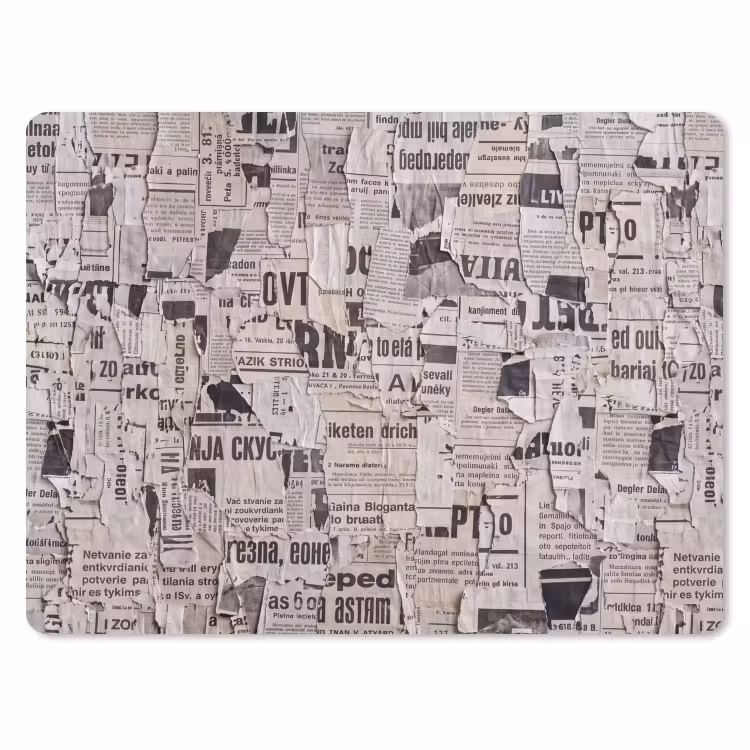 Muismat - Krant - Gescheurd - Textuur - Abstract - Zwart-wit — 1