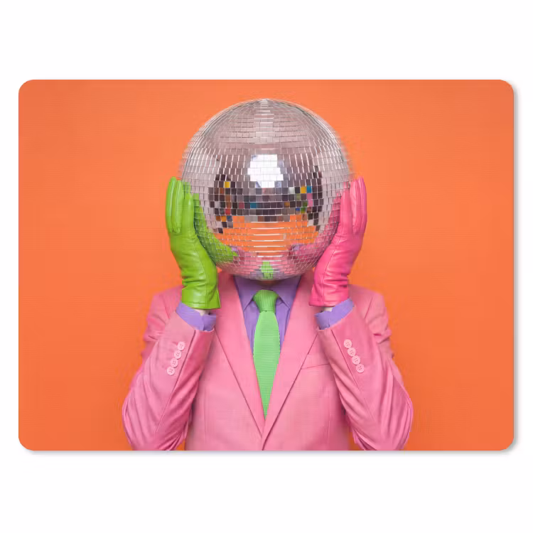 Muismat - Kunst - Disco bal - Kleurrijk - Modern - Studio — 1